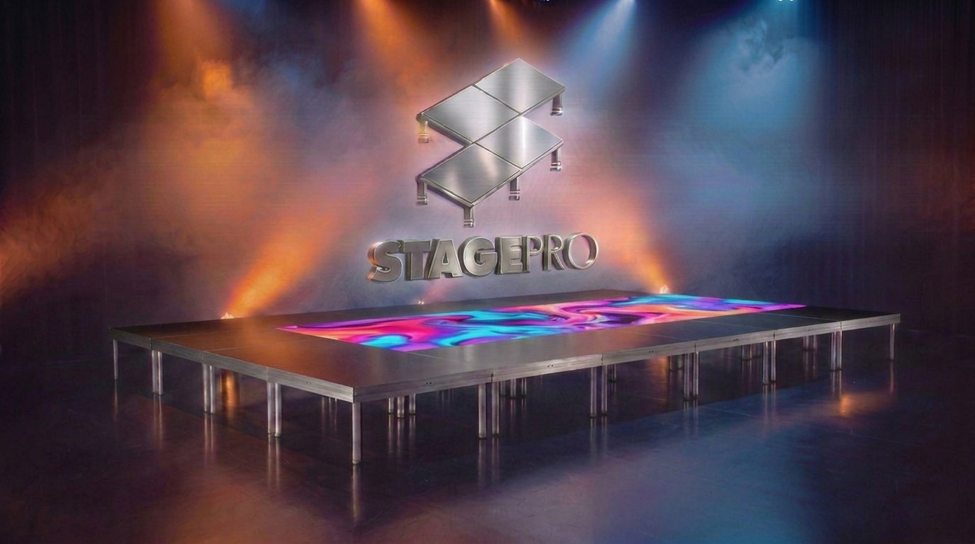 Pasarela Stage Pro con pantalla LED de 2 × 8 m al ras